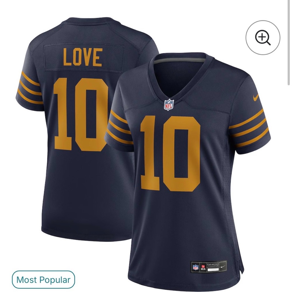 Jordan Love Green Bay Packers Nike Women's The 1923 Classic Game Jersey - Navy